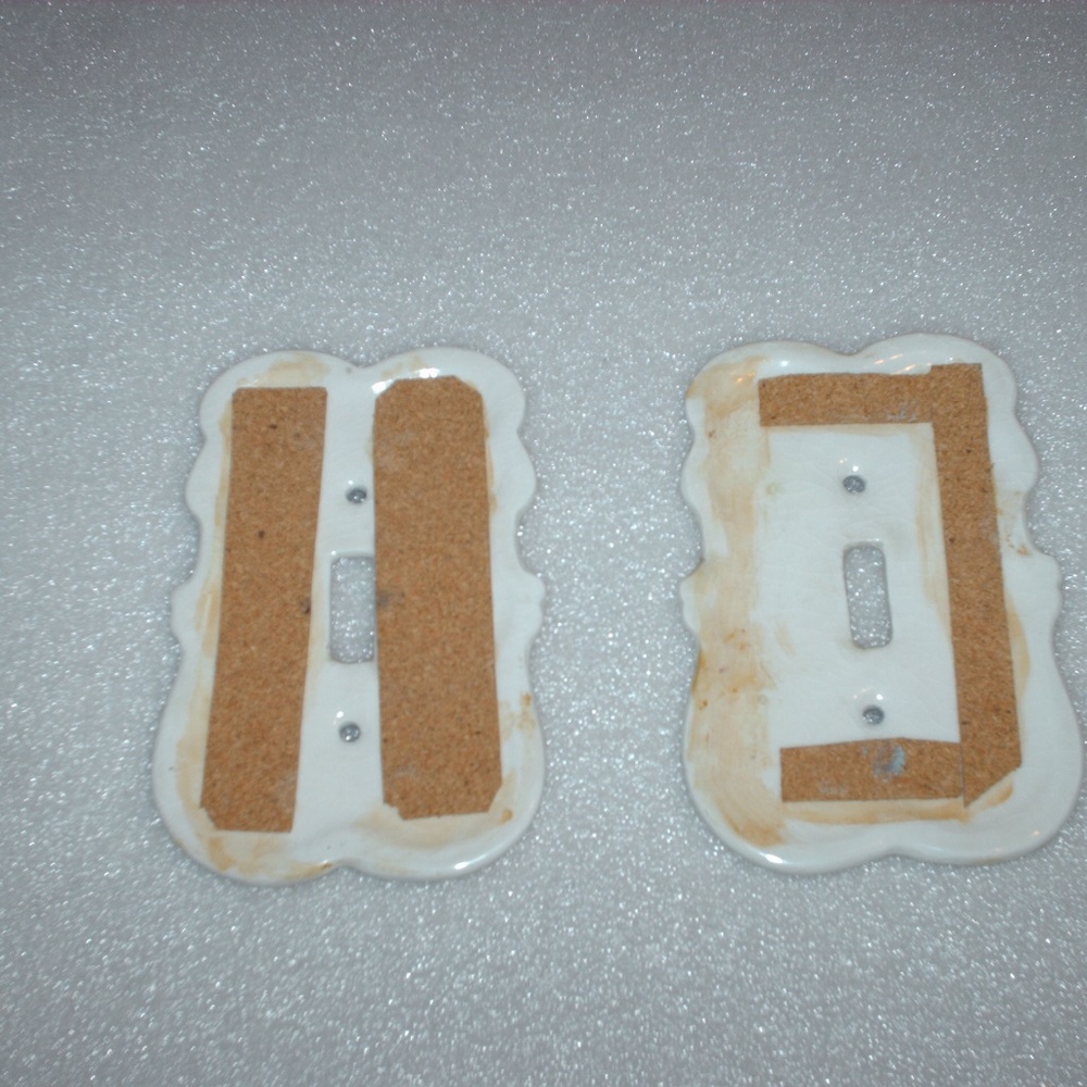 Antique hand-painted porcelain light switch covers - Picture 8 of 8